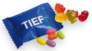 Sáčky s bonbóny a želatinou